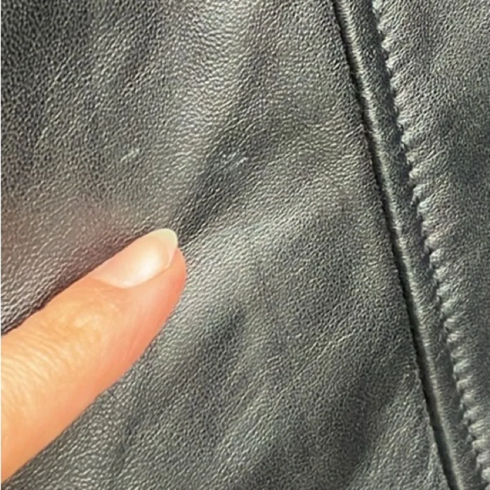 Bolvaint Adelais Lamb Leather Moto Jacket Black Buttery Soft Women's XL